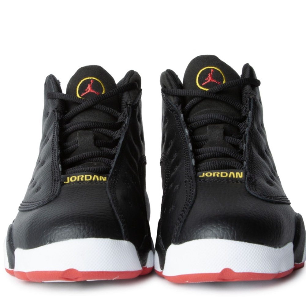 Air Jordan~Playoffs
Retro 13 
Size 7y
Black/Tru-Red/White
Like New
Unisex